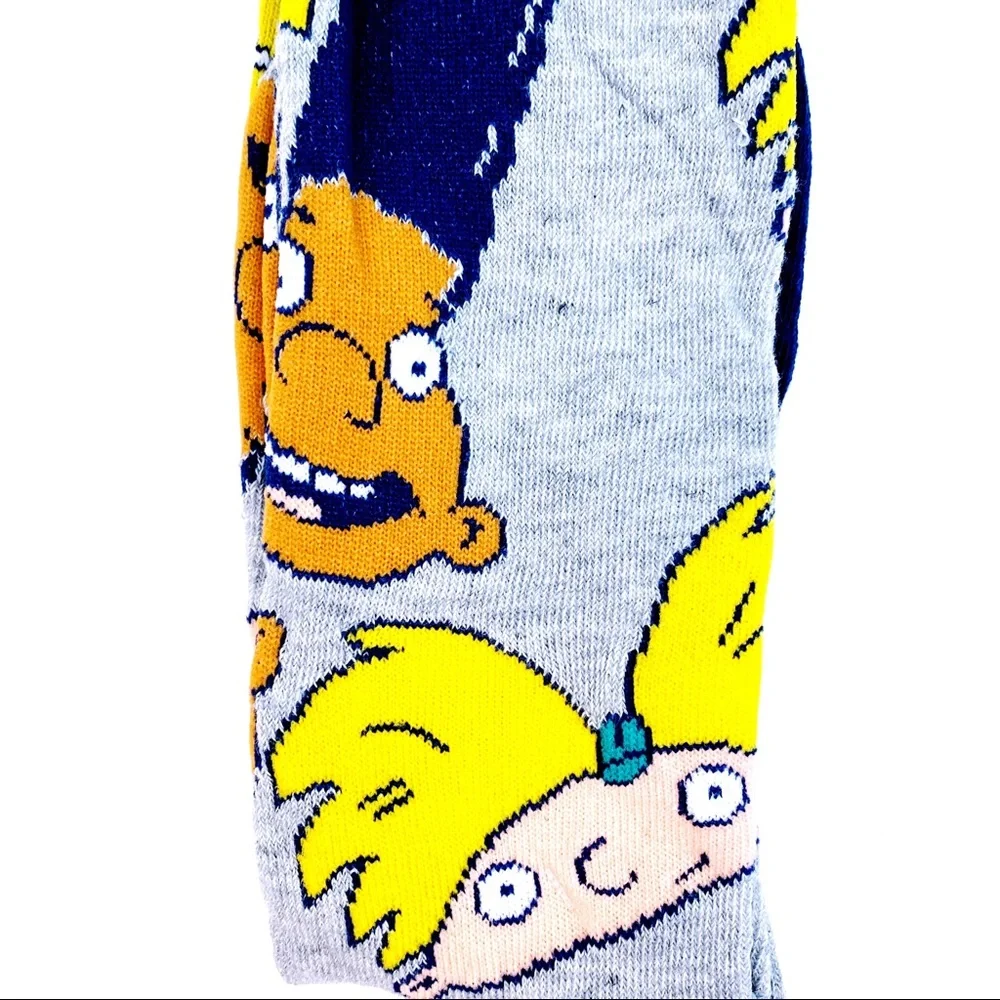 Nickelodeon Hey Arnold Crew Socks Mens Womens Gerald 90s Fun Novelty Gift